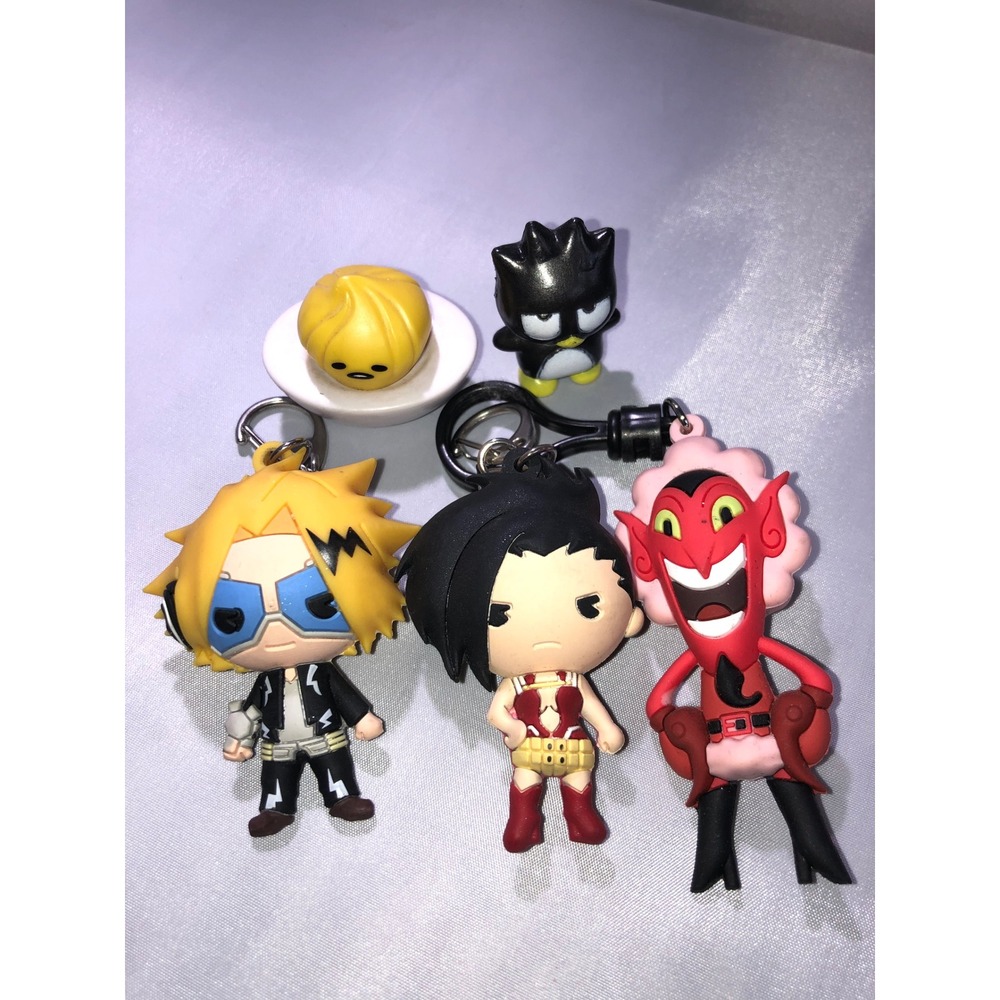 Anime Sanrio Keychain Lot My Hero Academia Denki Momo Him Gudetama Badtz-Maru